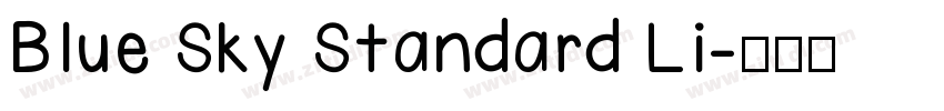 Blue Sky Standard Li字体转换